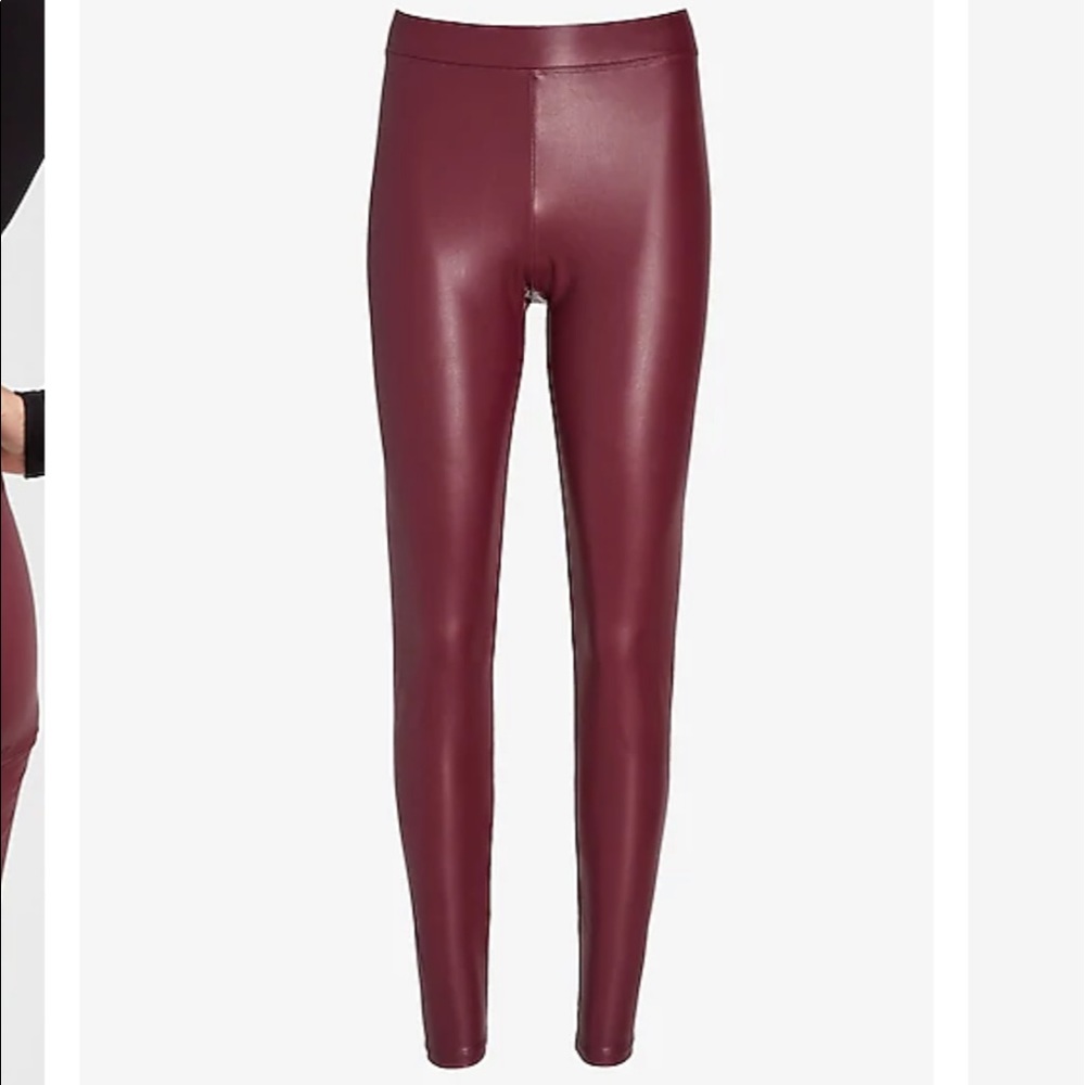 NWOT express high waisted vegan leather leggings